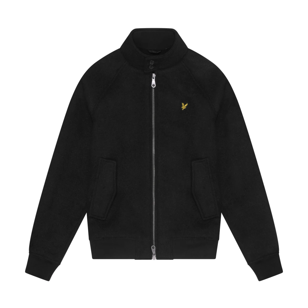 Lyle & Scott Jassen Double Face Wol Harrington Black Heren