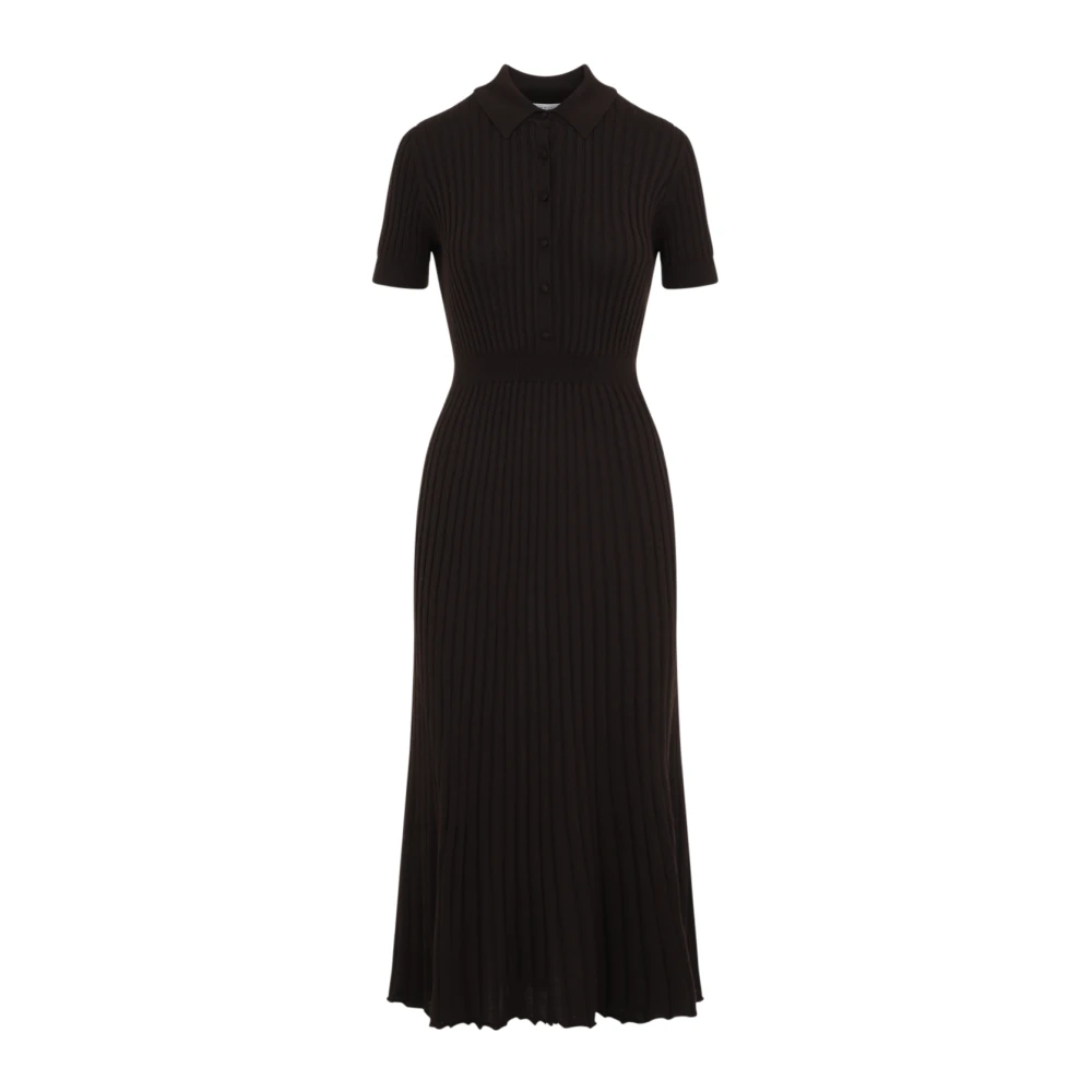 Gabriela Hearst Bruine Zijde Kasjmier Jurk Aw24 Brown Dames