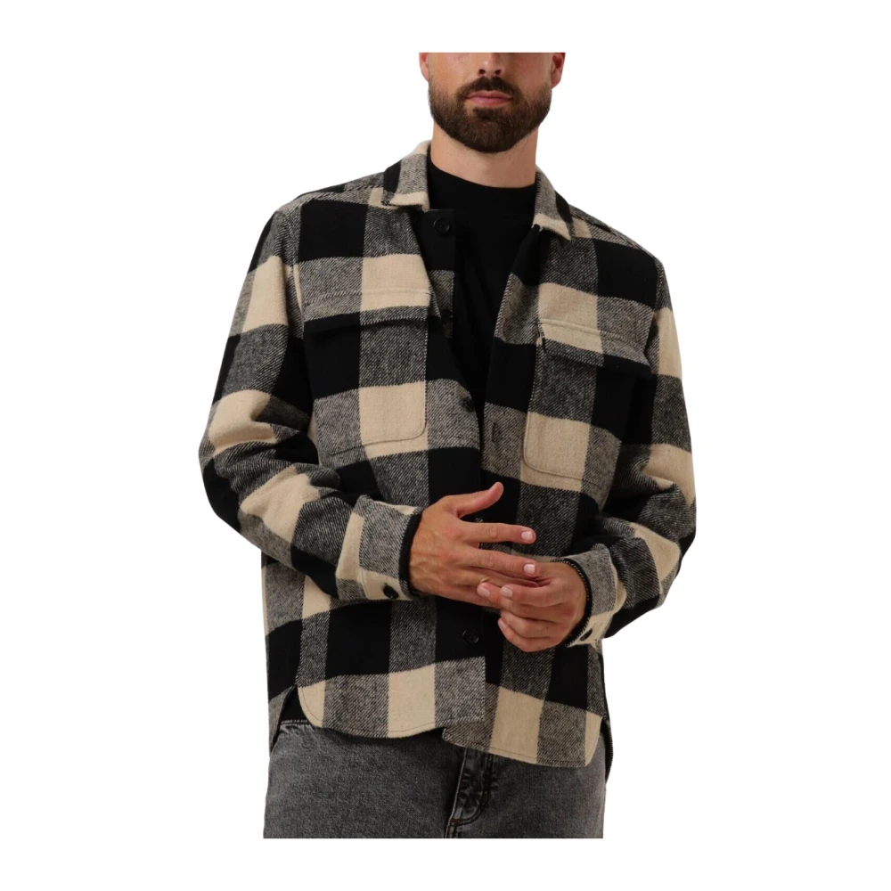 Drykorn Zwart Overshirt Selton Heren Multicolor Heren
