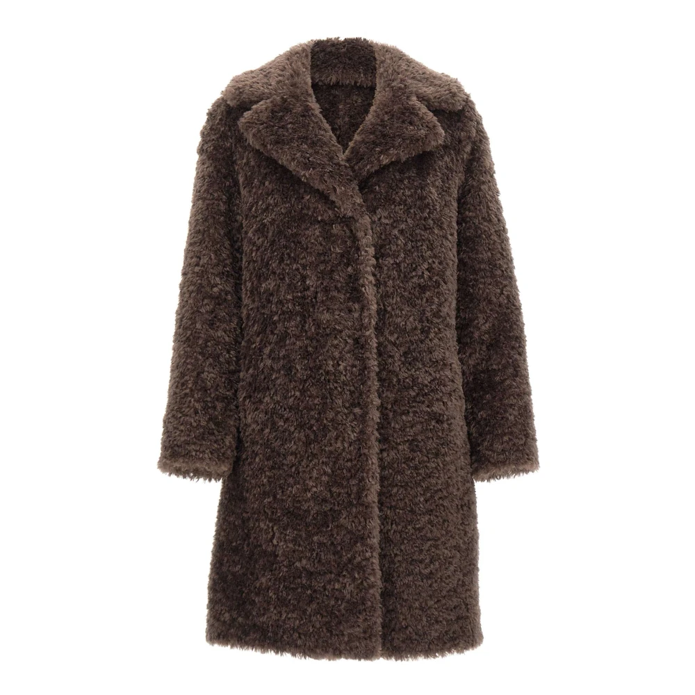 Herno Vrouw Bruin Jassen Dames, L, Faux Fur & Shearling Jassen