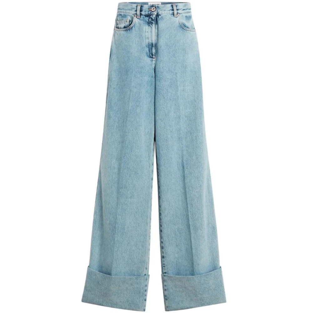 Lanvin Jeans met opgerolde pijpen in een rechte snit Blue Dames
