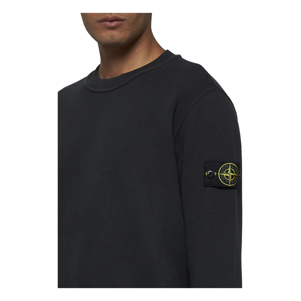 Stone Island Lei Grijs Katoenen Ronde Hals Sweatshirt Gray Heren
