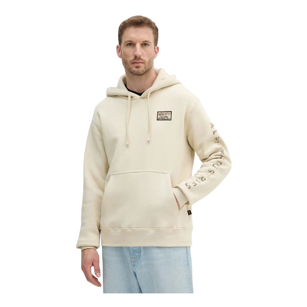 Alpha Industries Uomo Beige Felpe, M, New, - Immagine 1