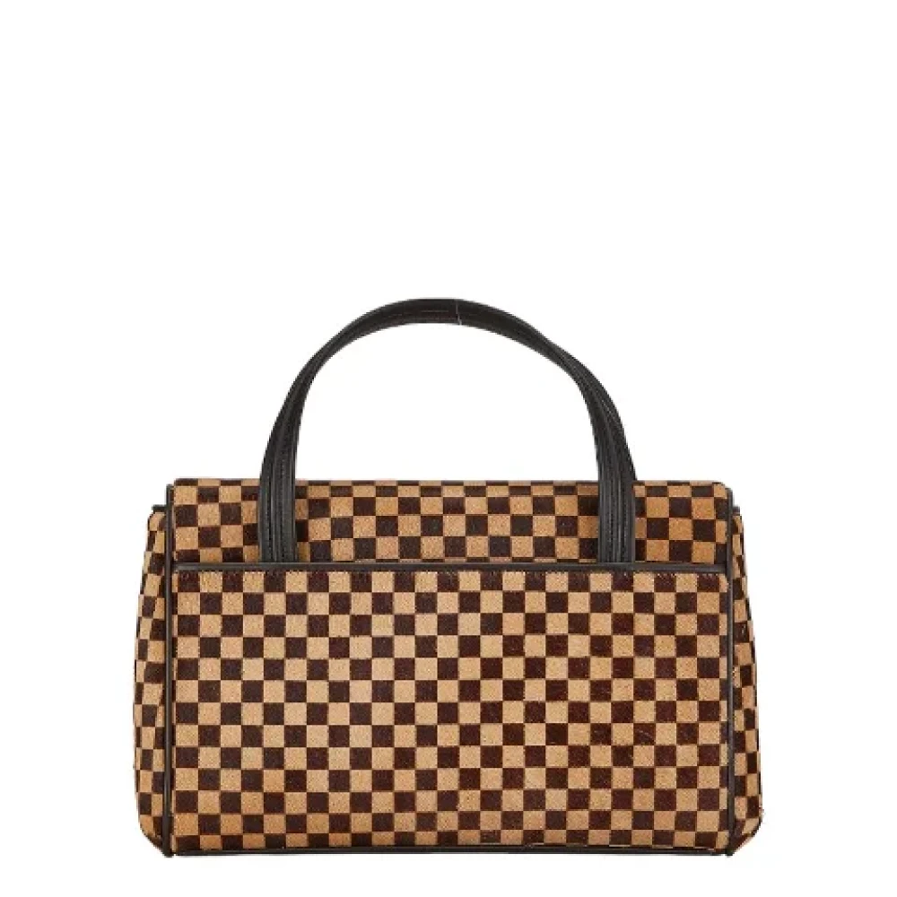 Louis Vuitton Vintage Pre-owned Leather handbags Beige Dames