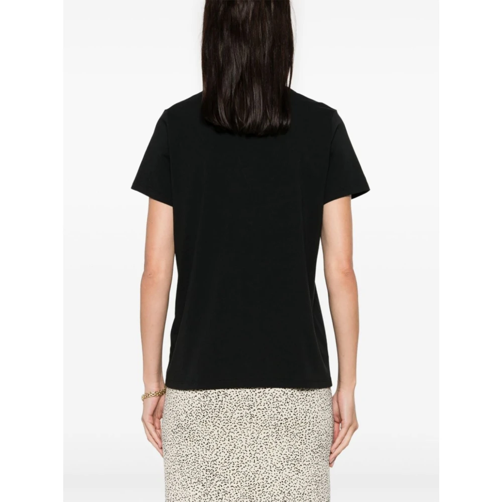 allude Zwarte T-shirts en Polos Black Dames