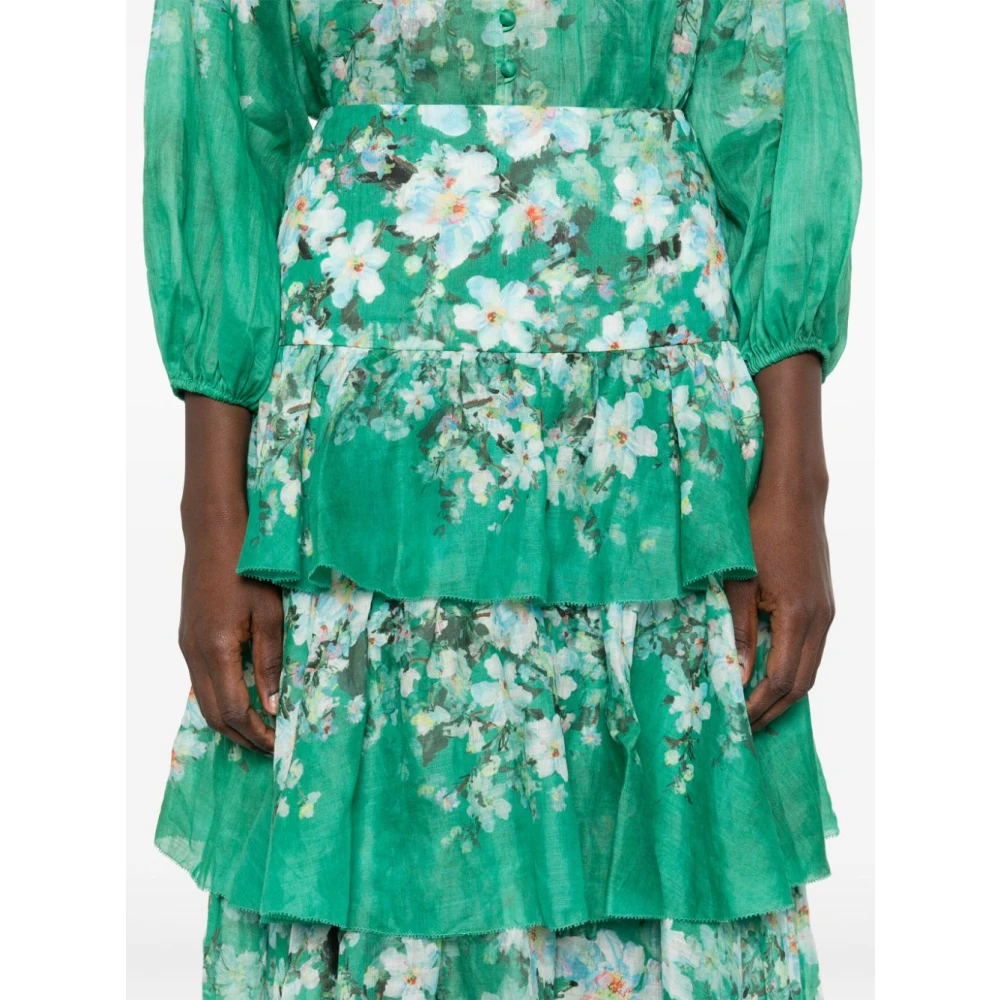 Zimmermann Groene Geplooide Rok Green Dames