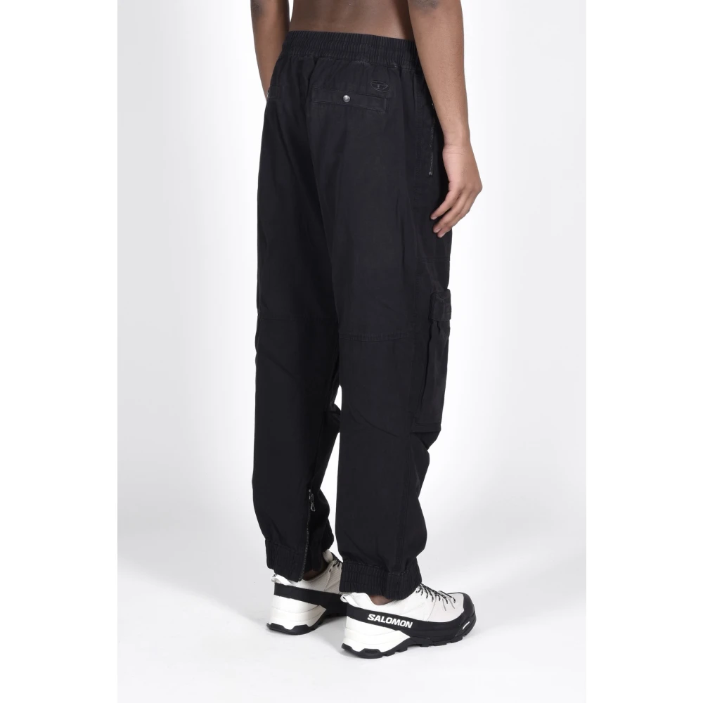 Diesel Katoenen Broek Black Heren