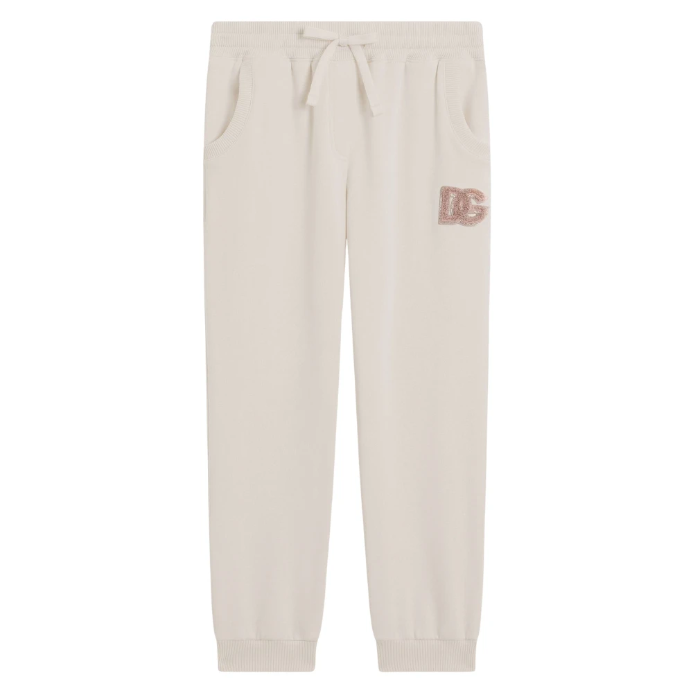 Dolce & Gabbana Women's Pink Patch Logo Joggers