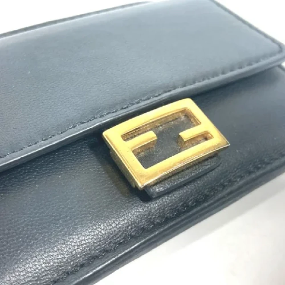 Fendi Vintage Pre-owned Leather home-office Black Dames