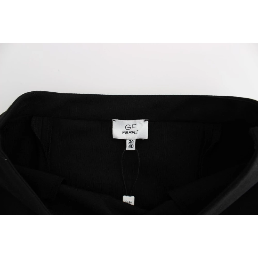 Gianfranco Ferré Elegante Zwarte Pencil Rok met Zijrits Black Dames