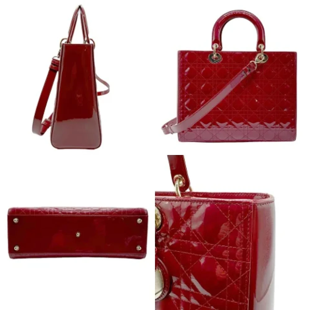Dior Vintage Pre-owned Leather dior-bags Red Dames