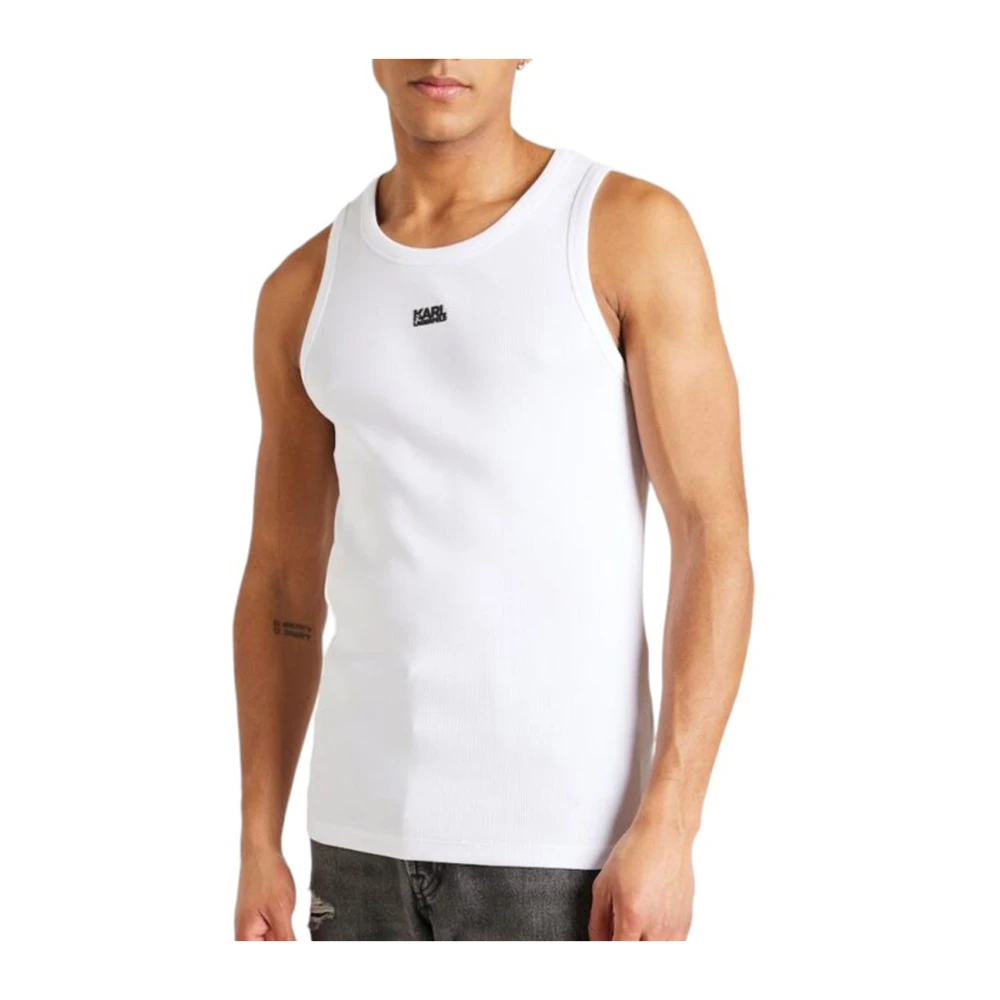 Karl Lagerfeld Samenwerking Crewneck T-shirt SL 542238 White Heren