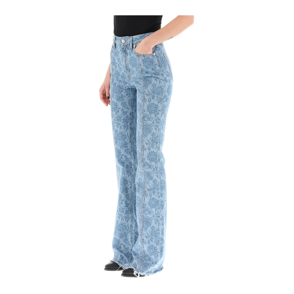 Alessandra Rich Straight Jeans Blue Dames
