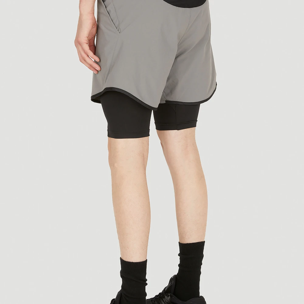 Ostrya Trail Shorts met reflecterend logo Gray Heren