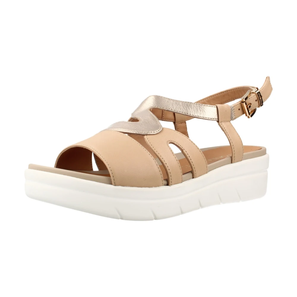 Stonefly Vrouw Beige Schoenen Dames, 39 Eu, Leer, Aqua Iii 23 Wedge Sandal