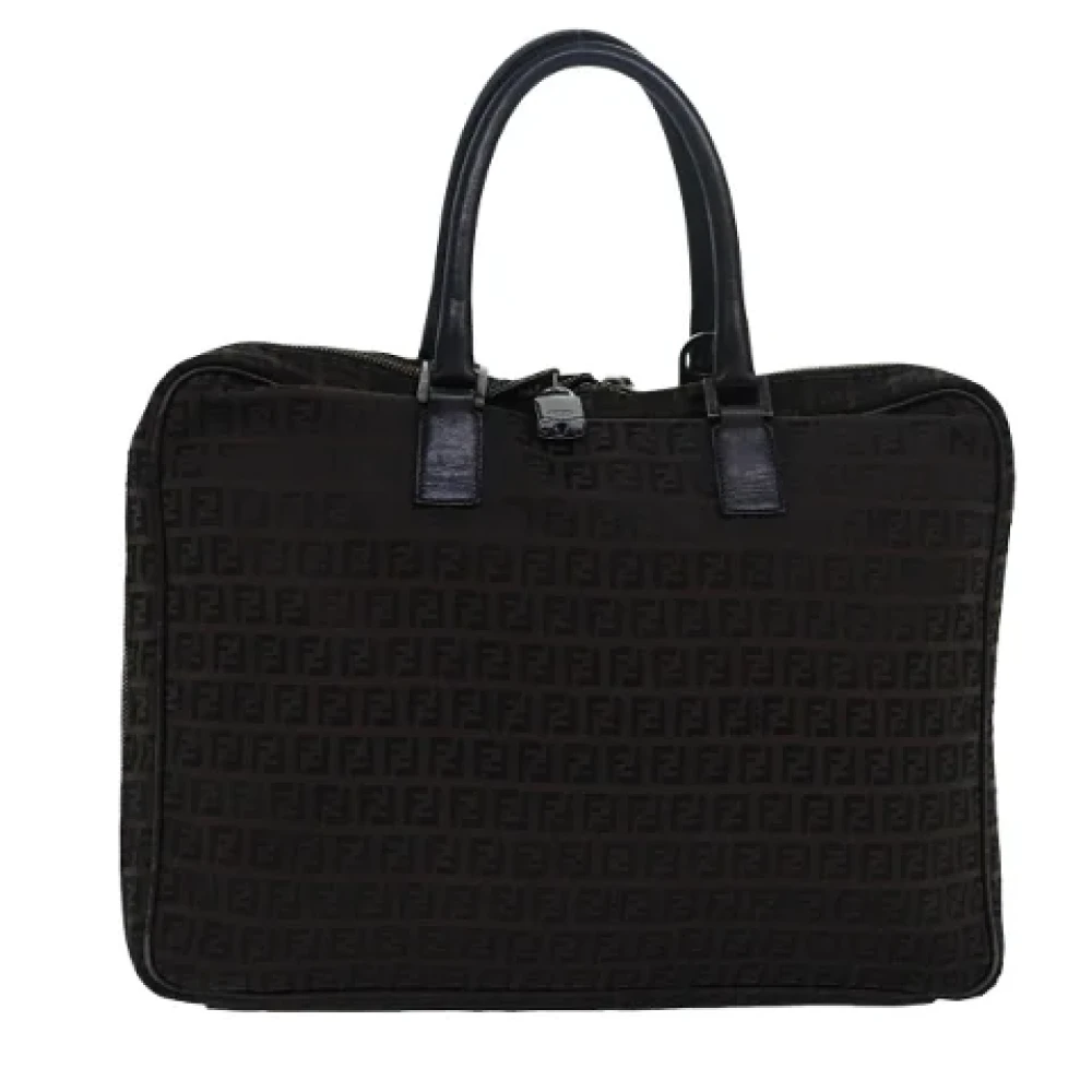 Fendi Vintage Pre-owned Canvas handbags Brown Dames