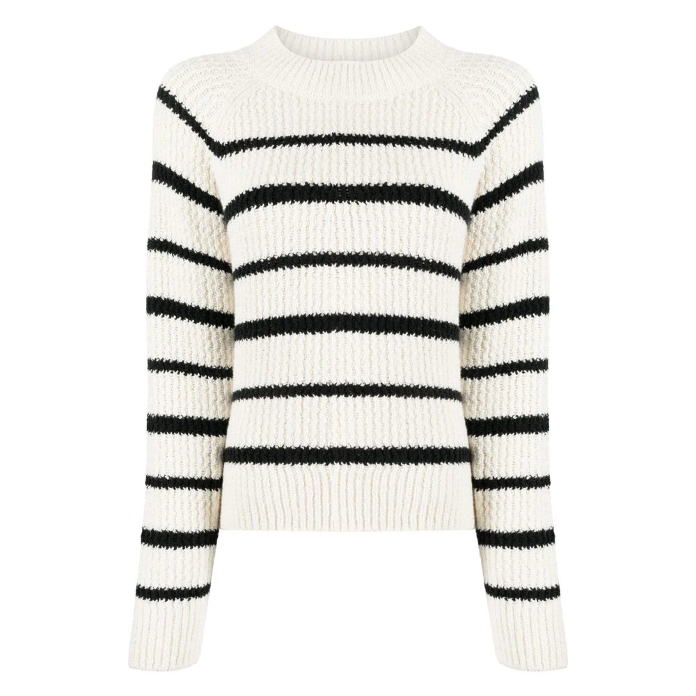Vince Gestreepte Katoenen Trui in Multicolor White Dames