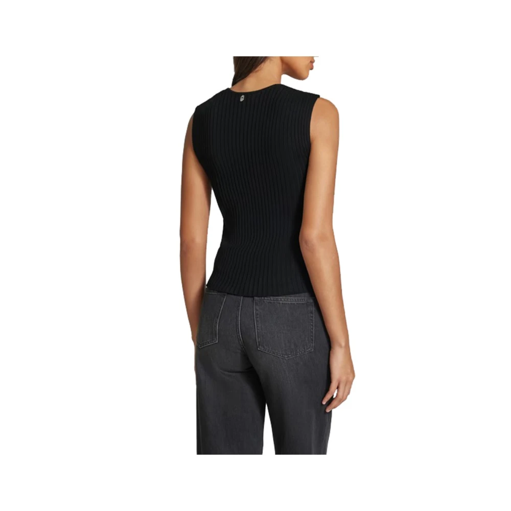 Liu Jo Elegante zwarte blouse met kantdetail Black Dames