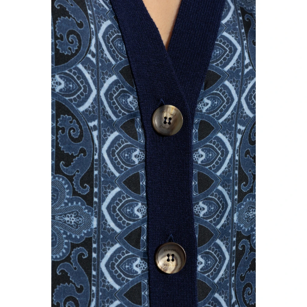 ETRO Vest met decoratief patroon Blue Dames