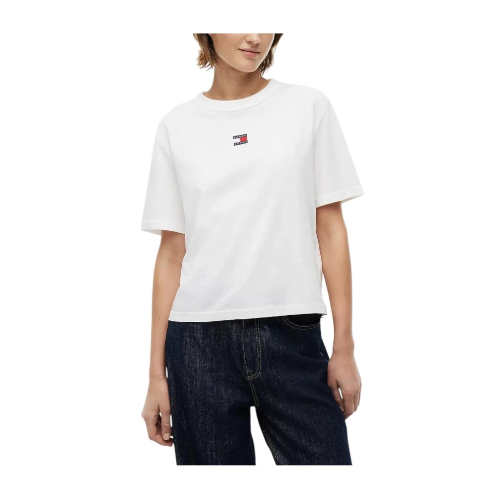 Tommy Hilfiger Women's White Badge T-Shirt - T-Shirts - M - Tops