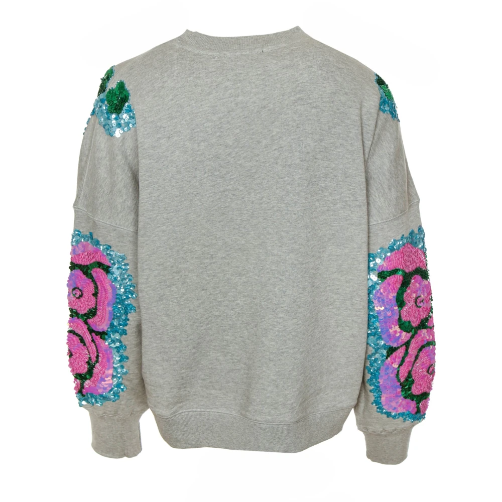 Essentiel Antwerp Bloemenborduurwerk Sweatshirt Gray Dames