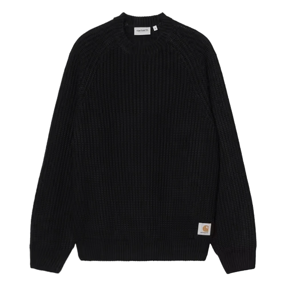 Carhartt Wip Men's Black Round-Neck Knitwear, S, Firth Jumper