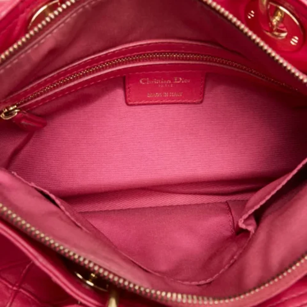 Dior Vintage Pre-owned Leather shoulder-bags Pink Dames