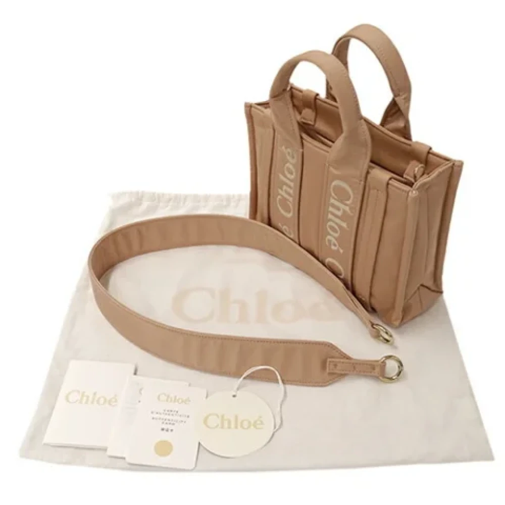 Chloé Pre-owned Nylon handbags Brown Dames