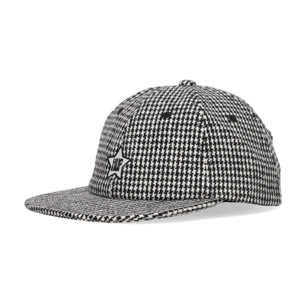 HUF Houndstooth Platte Klep Pet Zwart Gray Heren