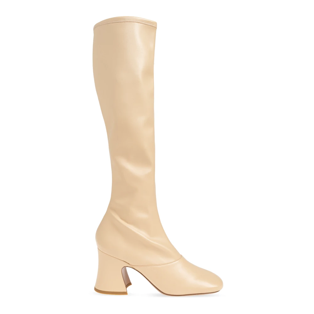 Chloé Women's Beige Heeled Boots, 5 1/2 Uk, Janis Boots