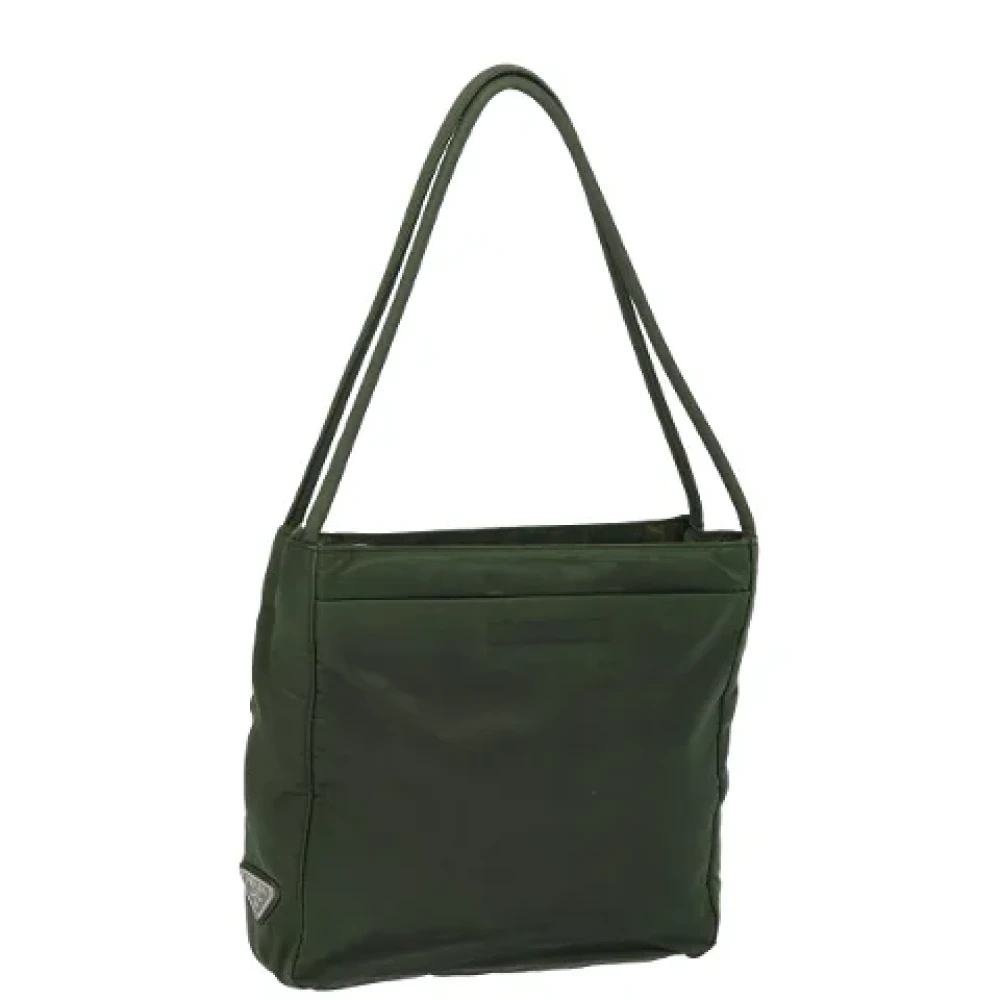Prada Vintage Pre-owned Nylon totes Green Dames