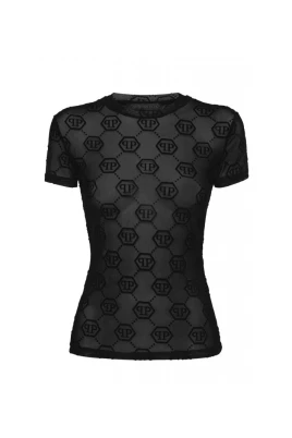 Tulle T-shirt Rund Hals SS Monogram