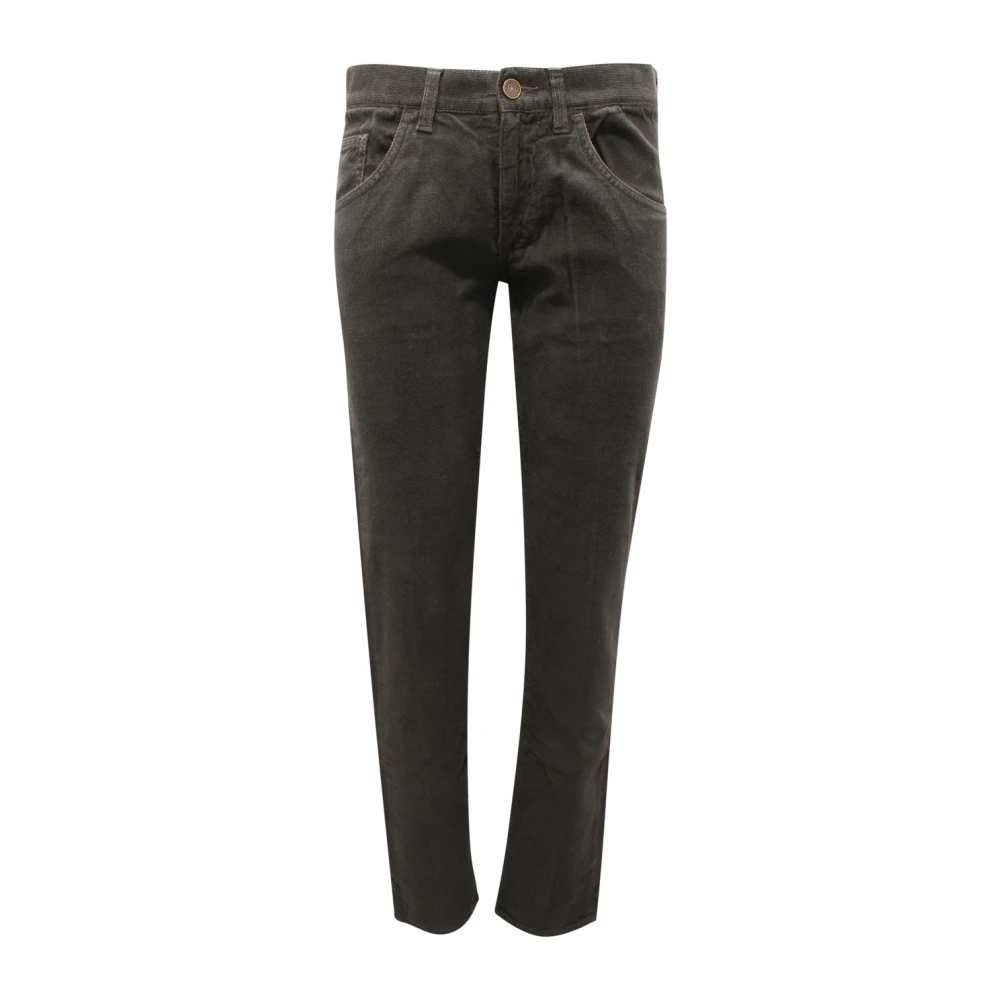 Dolce & Gabbana Uomo Verde Pantaloni In Velluto Made In Italy