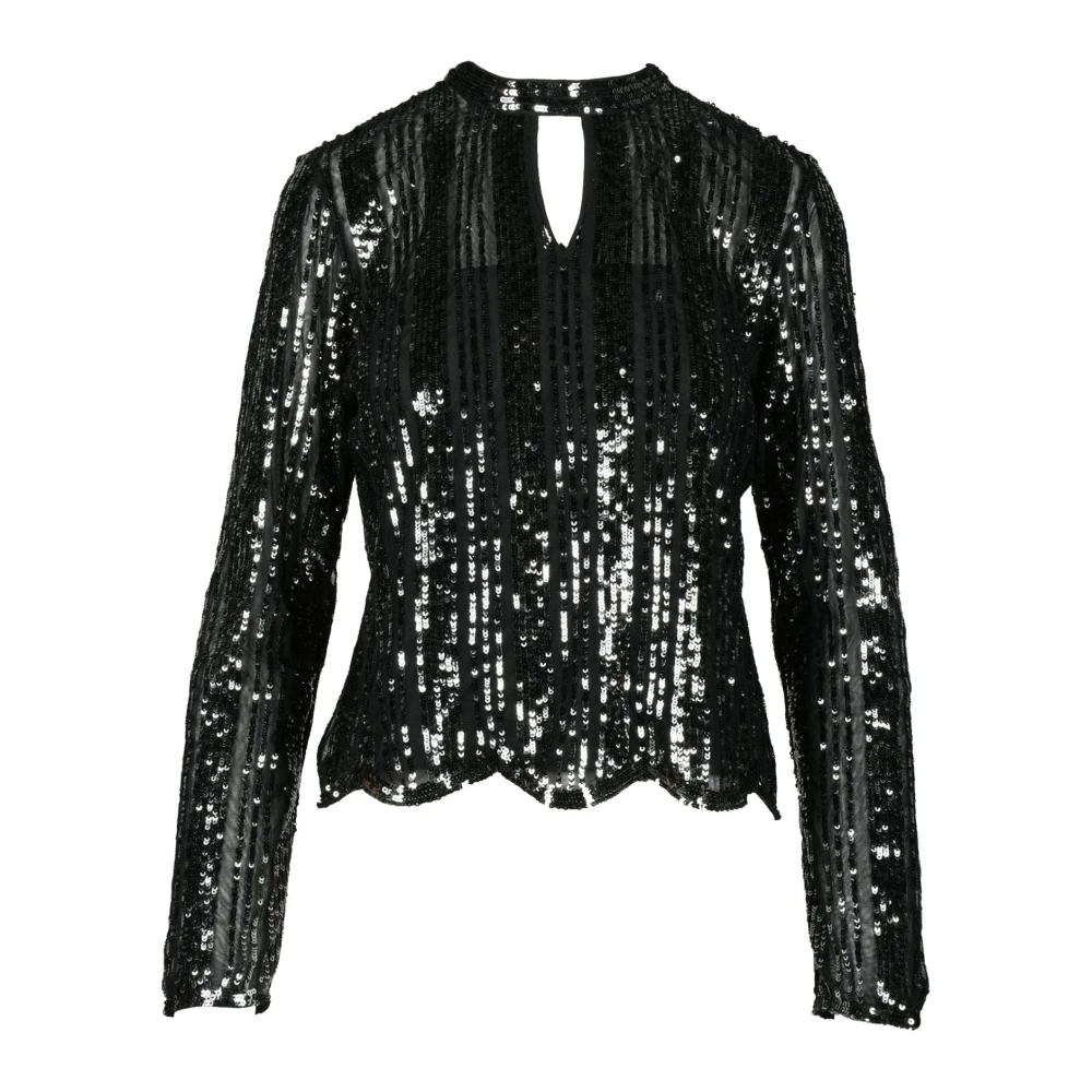 Twinset Paillettenblouse voor feestelijke look Black Dames