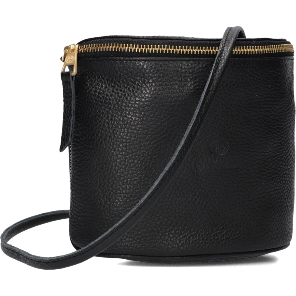 Fred de la Bretoniere Elegante Marianneke Leren Crossbody Tas Black Dames