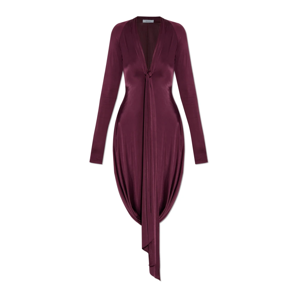 Salvatore Ferragamo Jurk met lange mouwen Purple Dames