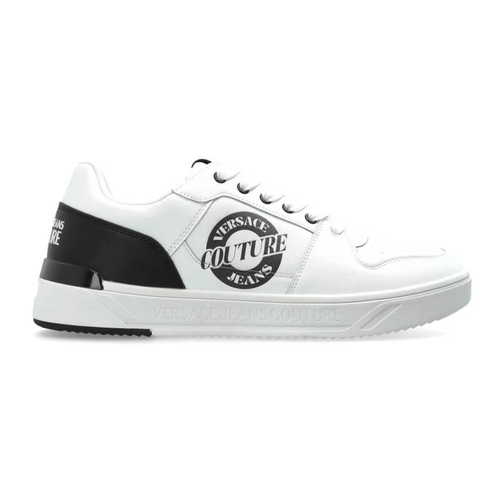 Versace Jeans Couture Uomo Bianco Sneakers Con Stampa Barocco