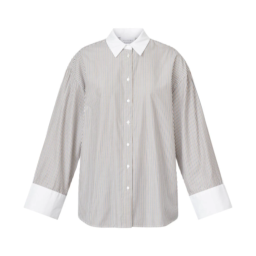 Sisters Point Lange Mouw Blouse Viska Gray Dames