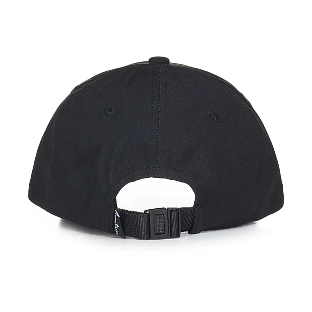 Stone Island Zwarte Hoed met Logo Borduurwerk Black Heren