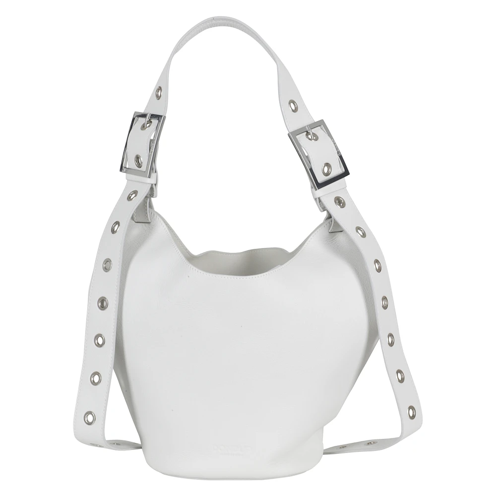 Dondup Women's White Small Hobo Bag - Shoulder Bags - One Size - Bags