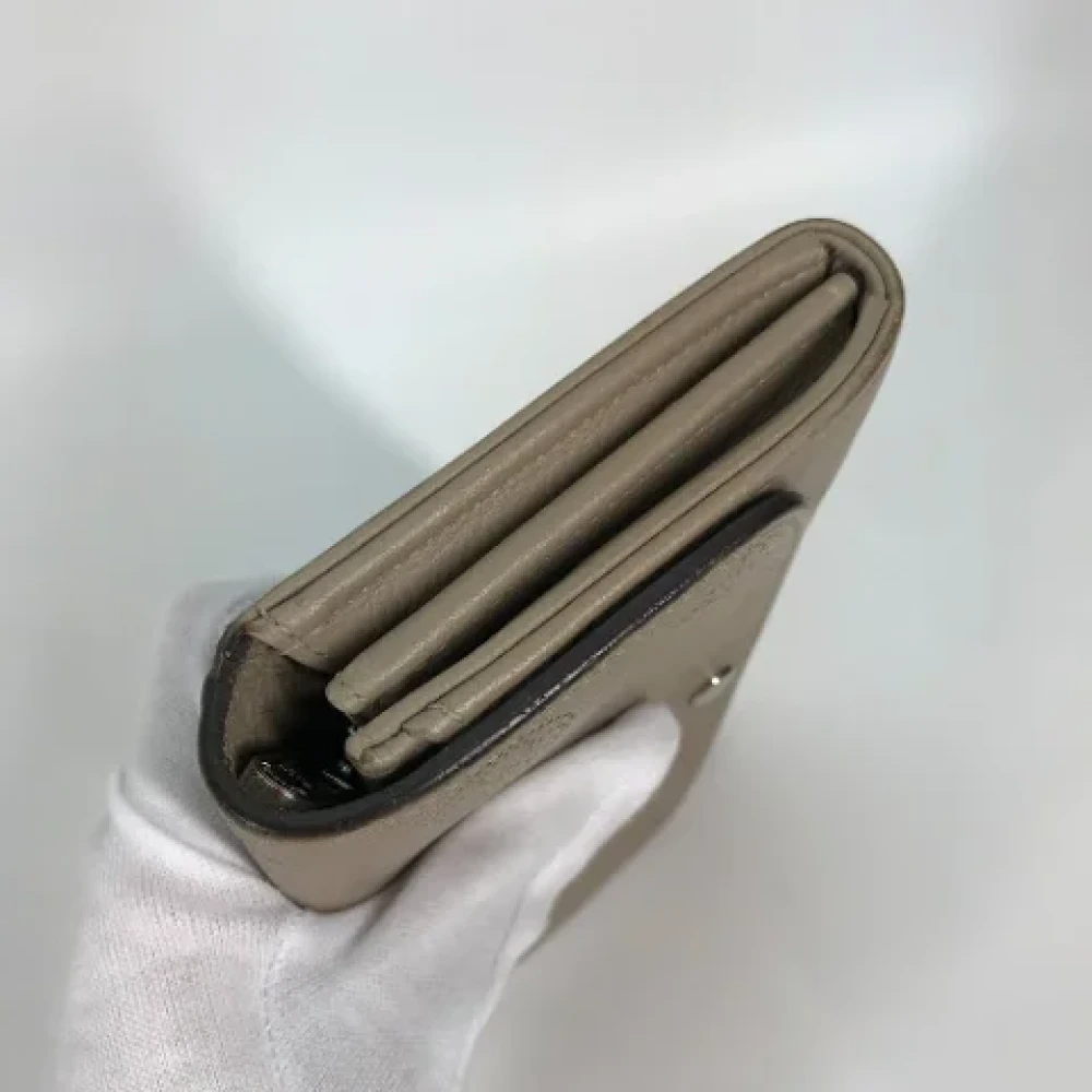 Louis Vuitton Vintage Pre-owned Leather wallets Beige Dames