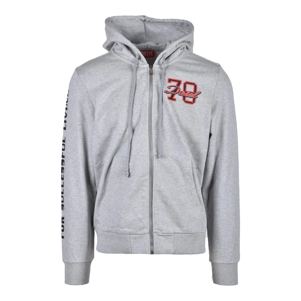 Diesel Katoenmix Sweatshirt Gray Heren