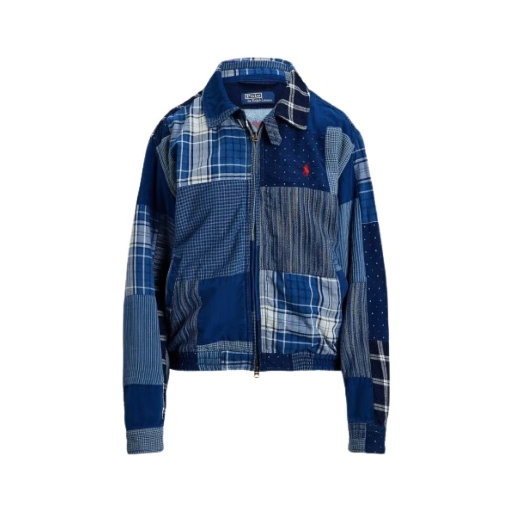 Polo Ralph Lauren Patchwork Katoen en Linnen Windjack Blue Dames