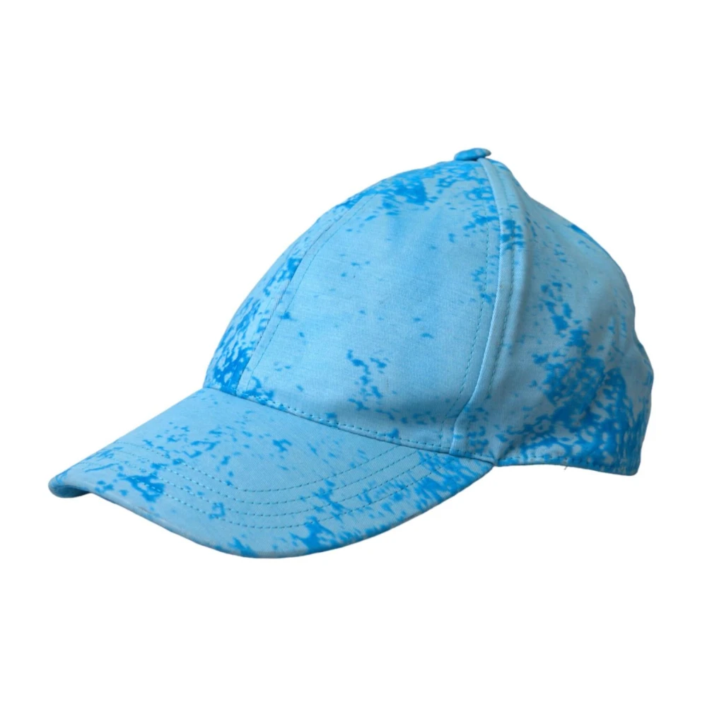 Dolce & Gabbana Lichtblauwe Katoenen Baseball Cap Logo Blue Heren