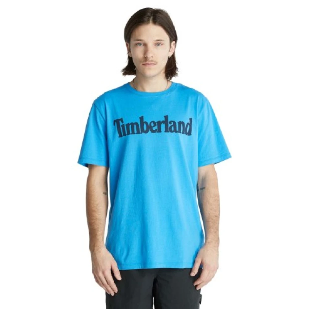 Timberland Heren Katoenen T-Shirt Blue Heren