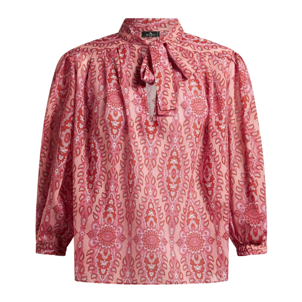 ETRO Roze Paisley Katoenen Blouse Pink Dames