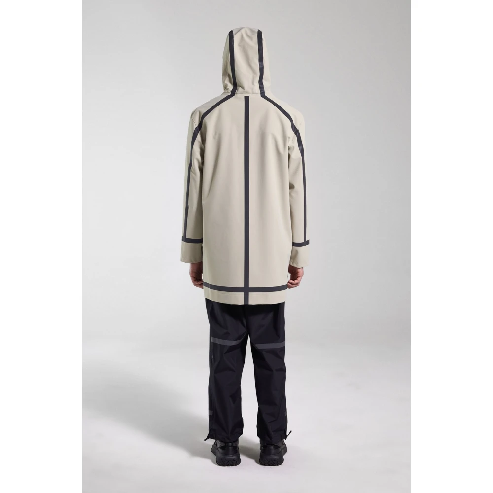 Stutterheim Waterdichte regenjas met reflecterende strepen Beige Heren