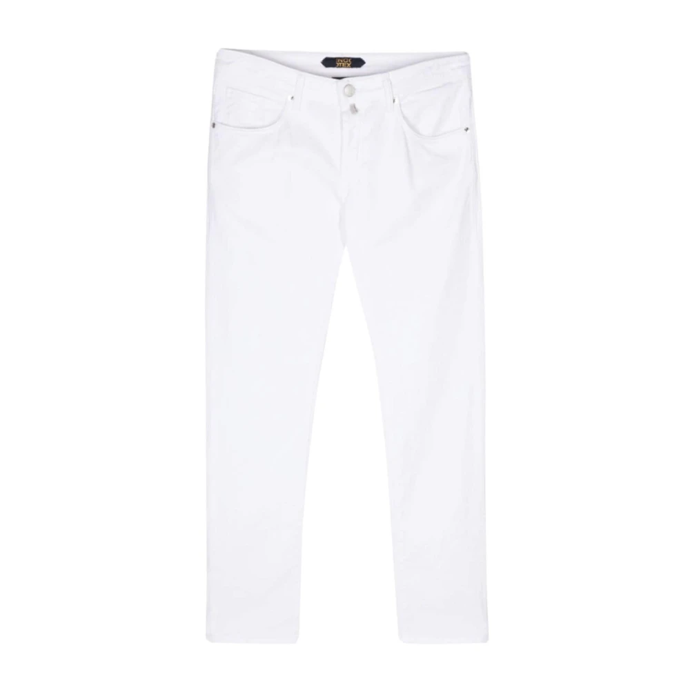 Incotex Blauwe Divisie Witte Jeans White Heren