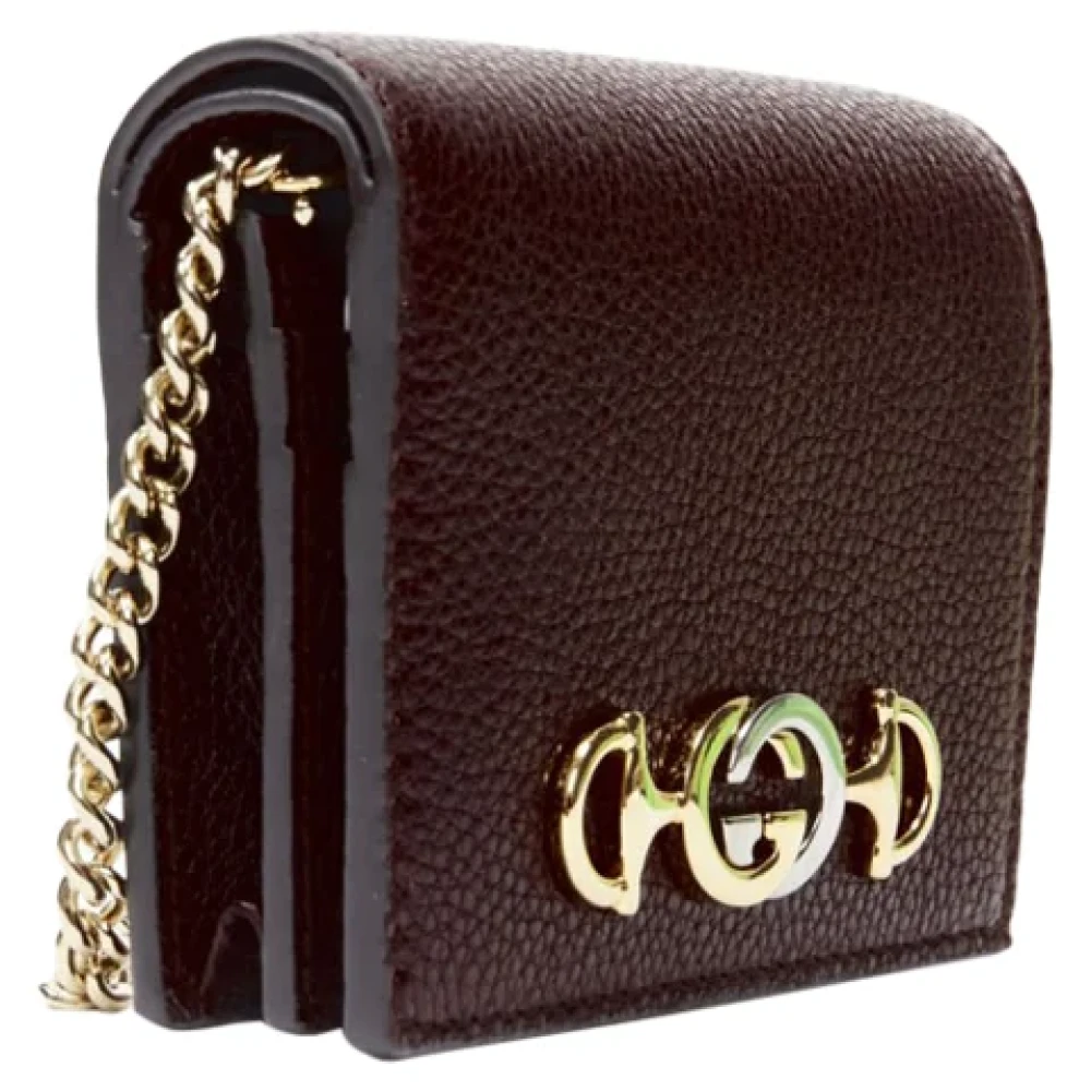 Gucci Zumi Bi-Fold Wallet on Chain Red Dames