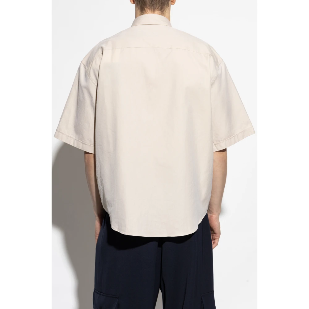 Ami Paris Korte mouwen shirt Beige Heren